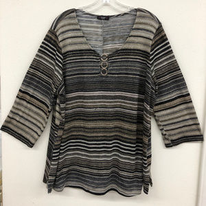 Gold sparkly striped Tunic